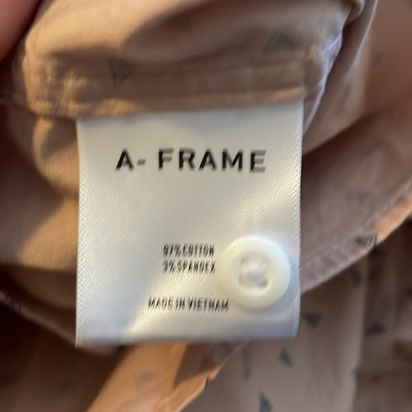 A-Frame mens pink short sleeve button down shirt size XL Short - Picture 8 of 8